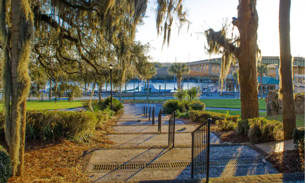 Summer waterfront views in Darien GA
